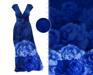 Blütenflut, blau · Viskosejersey